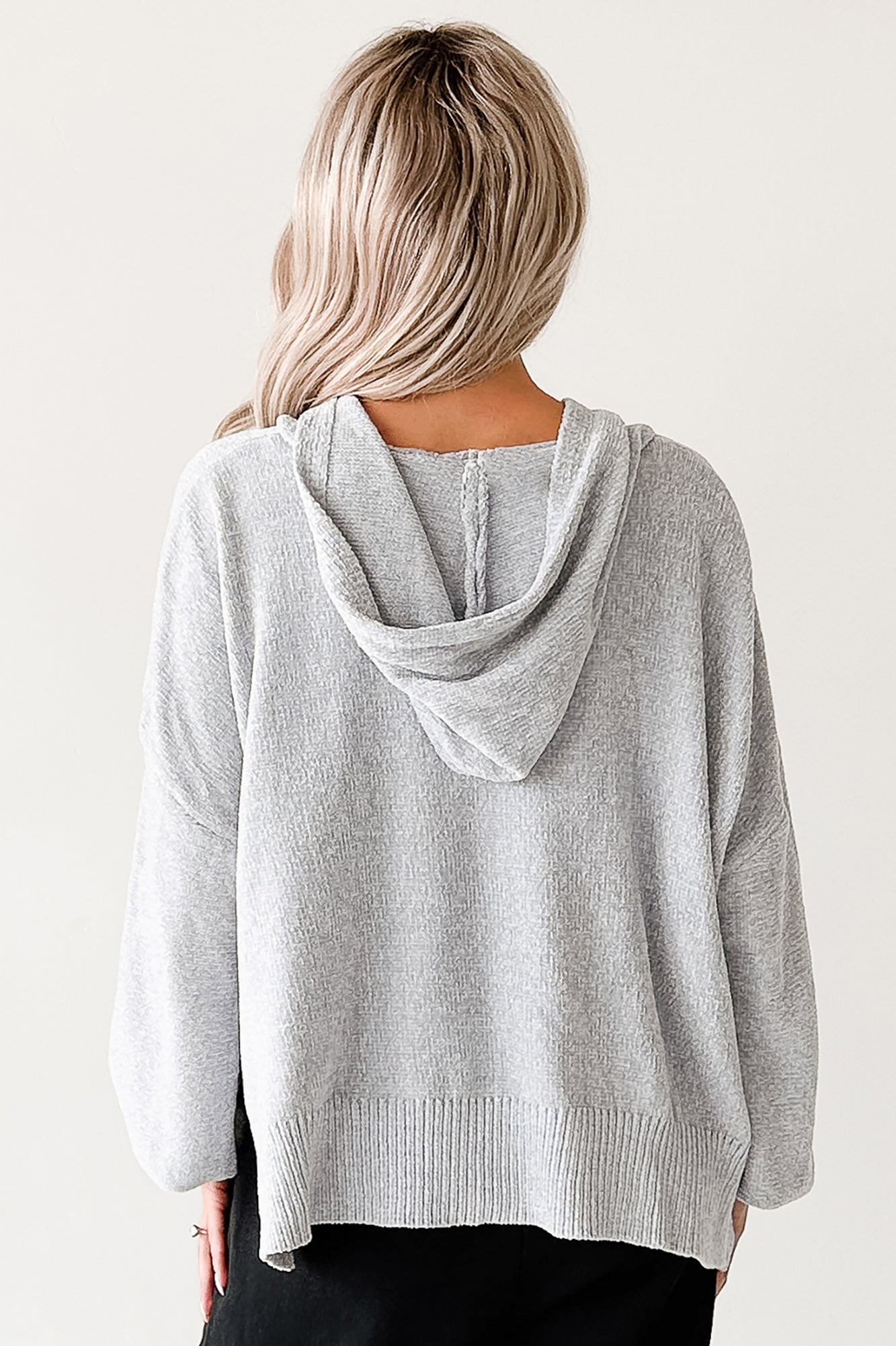 Perfect Patience Oversized Papermoon Sweater Hoodie (Blue) - NanaMacs