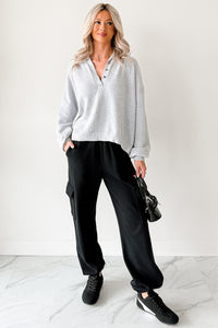 Perfect Patience Oversized Papermoon Sweater Hoodie (Blue) - NanaMacs