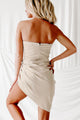 Too Fancy For You Strapless Mini Dress (Nude) - NanaMacs