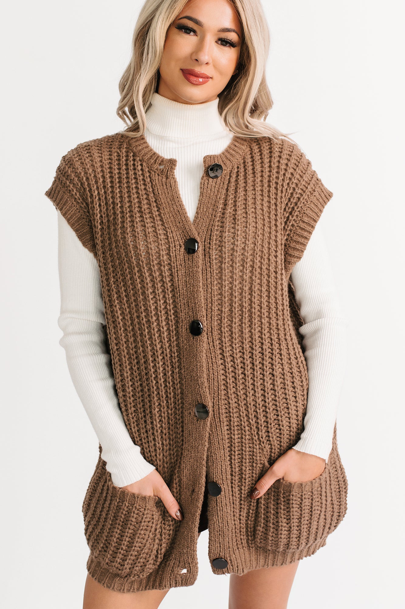 Cozy Carry Short Sleeve Cardigan (Brown) - NanaMacs