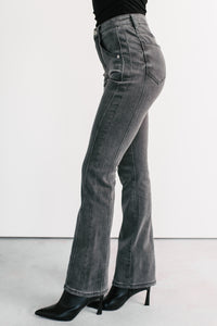 Gentry High Rise Bootcut Mica Denim Jeans (Black) - NanaMacs