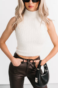 Still Dreamy Sleeveless Knit Top (Off-White)