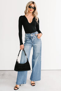 Kelvin Double Waist Wide Leg Cello Jeans (Medium) - NanaMacs