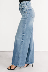 Kelvin Double Waist Wide Leg Cello Jeans (Medium) - NanaMacs