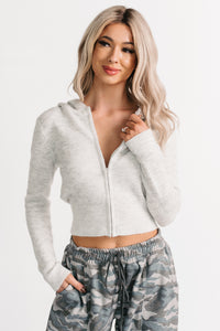 Comfy Chapter Zip-Up Hoodie (Heather Grey) - NanaMacs