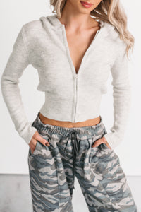 Comfy Chapter Zip-Up Hoodie (Heather Grey) - NanaMacs