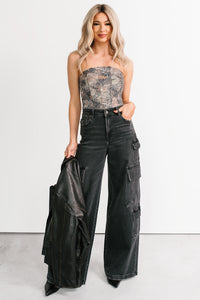 Cabin Moments Strapless Corset Top (Camo) - NanaMacs