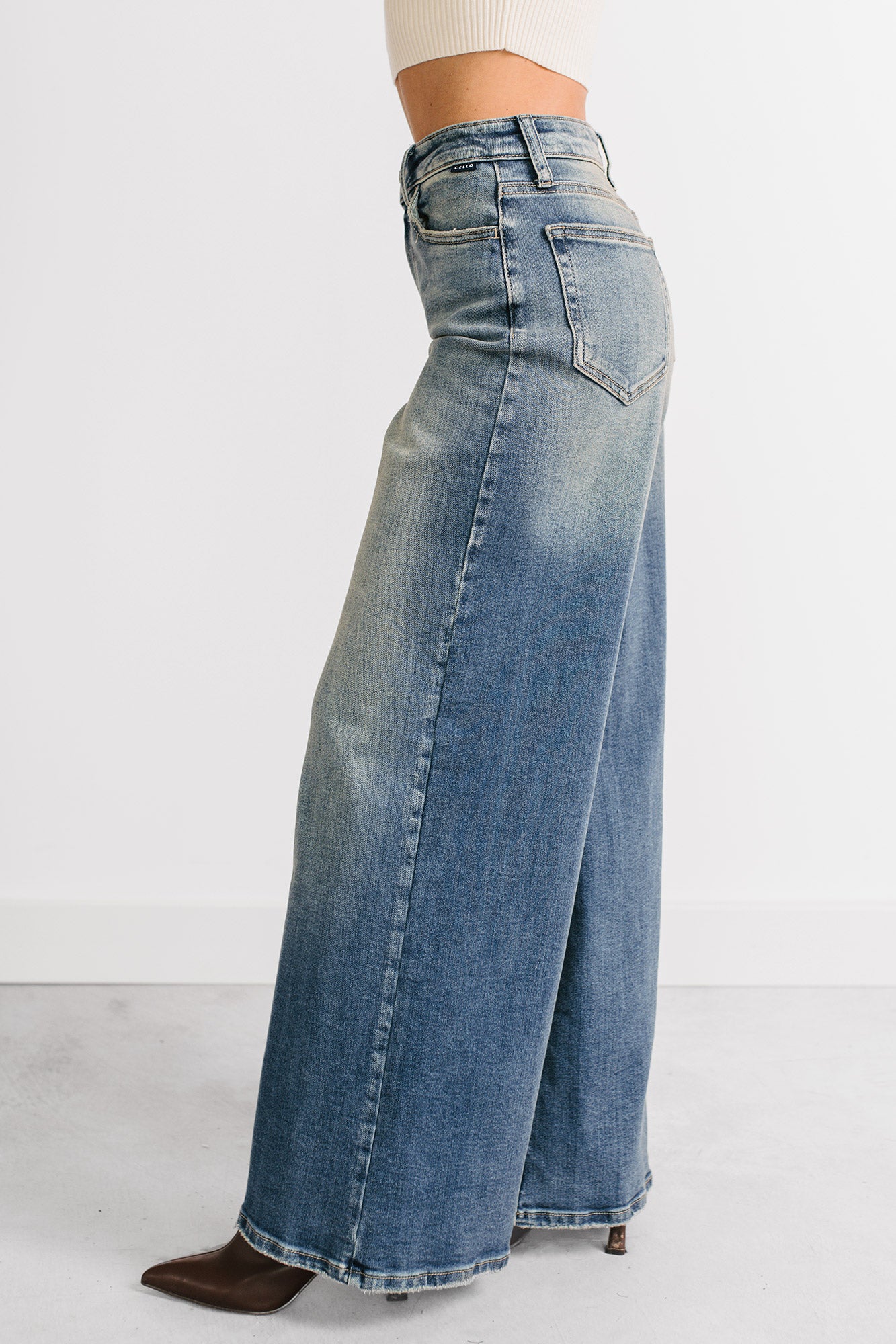 Maren High Rise Wide Leg Cello Jeans (Tint) - NanaMacs