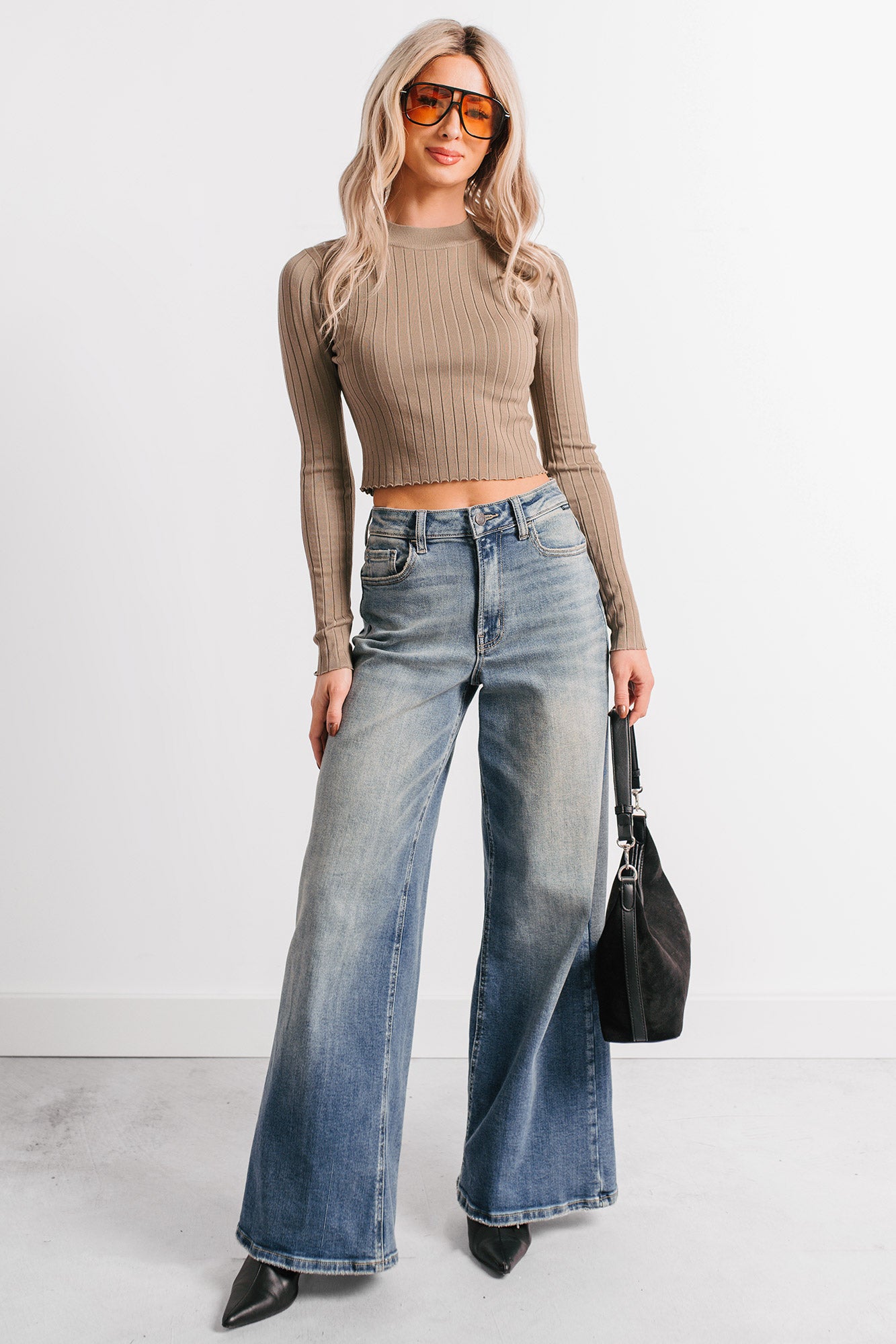 Maren High Rise Wide Leg Cello Jeans (Tint) - NanaMacs