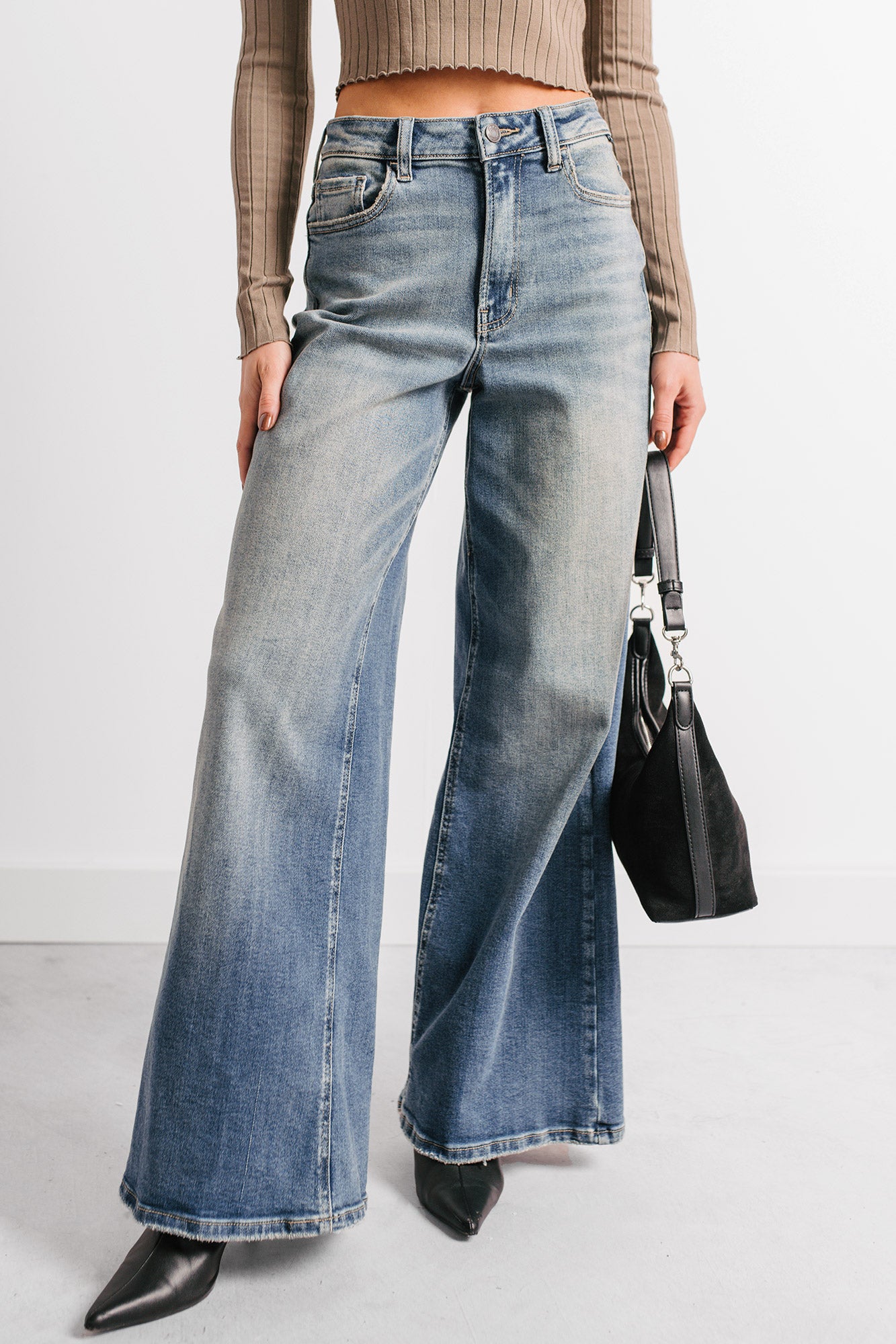 Maren High Rise Wide Leg Cello Jeans (Tint) - NanaMacs