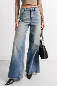 Maren High Rise Wide Leg Cello Jeans (Tint) - NanaMacs