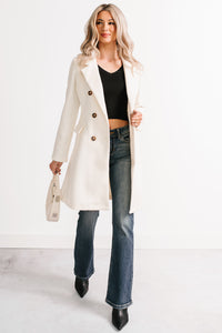 Downtown Drift Button Up Lightweight Coat (Ivory) - NanaMacs