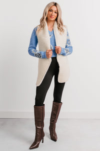 Snowbound Season Cable Knit Scarf (Ivory) - NanaMacs