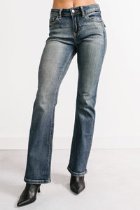 Roman Mid Rise Boot-Cut Cello Jeans (Dark Tint) - NanaMacs