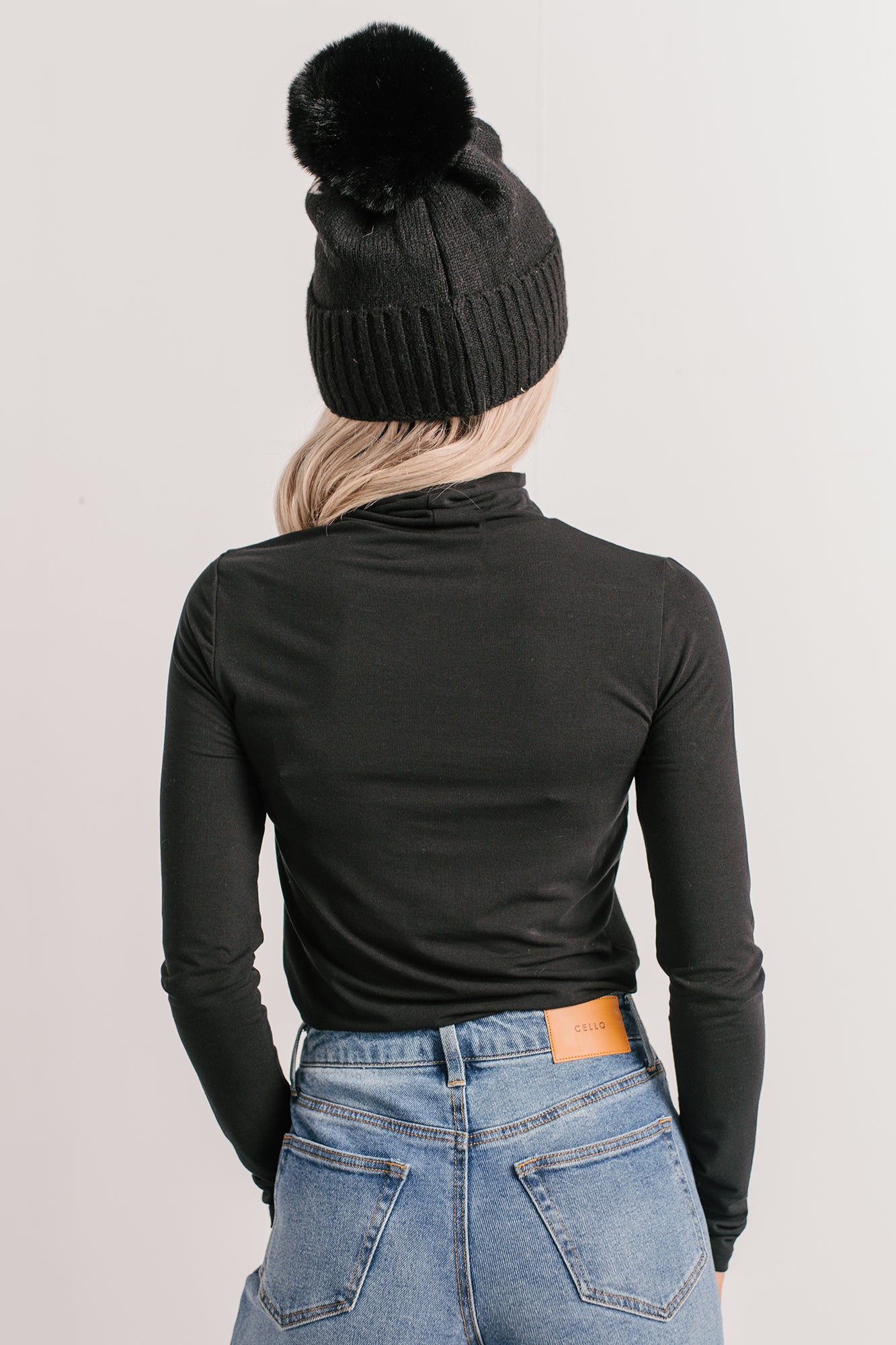 Daily Daze Turtle Neck Long Sleeve Top (Black) · NanaMacs
