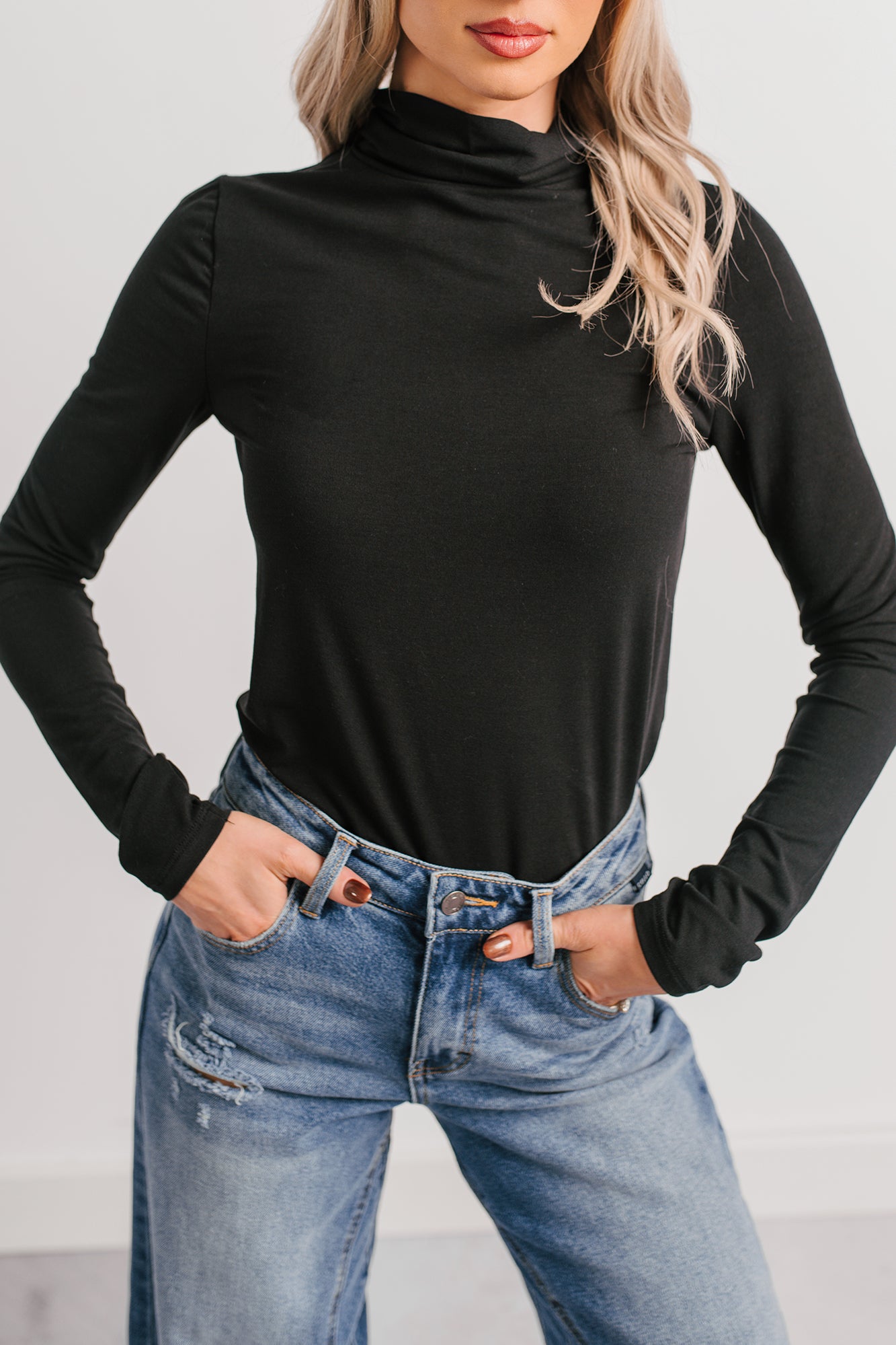 トップス TRLA Daily Daze Turtle Neck Long Sleeve Top (Black) · NanaMacs