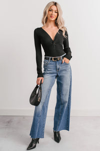 Isaac Mid Rise Wide Leg Cello Jeans (Medium)