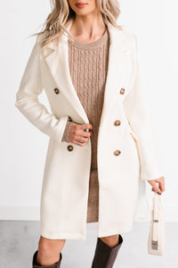 Downtown Drift Button Up Lightweight Coat (Ivory) - NanaMacs
