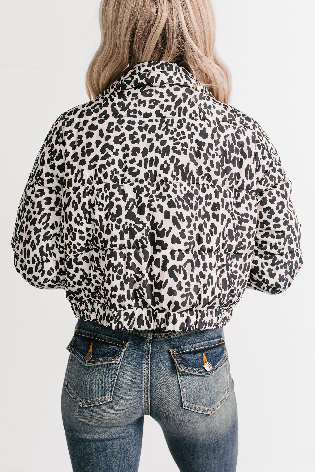 Wildly Warm Leopard Print Puffer Jacket (Black) - NanaMacs