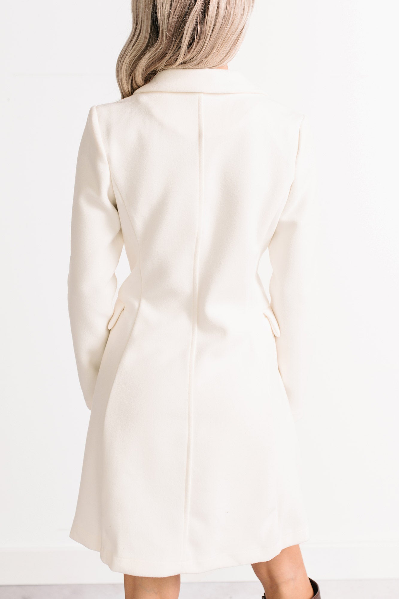 Downtown Drift Button Up Lightweight Coat (Ivory) - NanaMacs