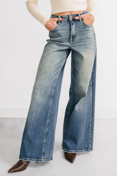 Maren High Rise Wide Leg Cello Jeans (Tint)