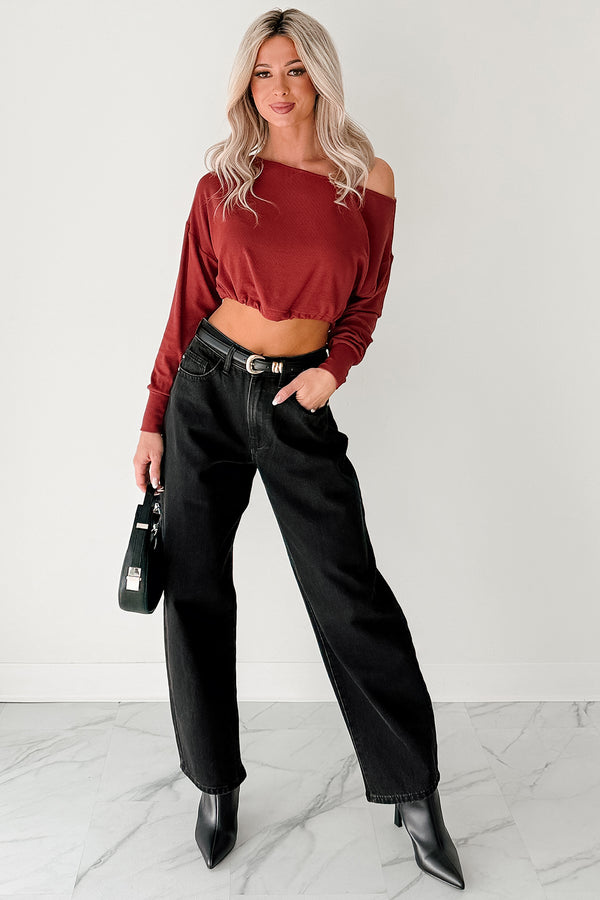 Sophia High Rise Judy Blue Washed Barrel Jeans (Black) - NanaMacs