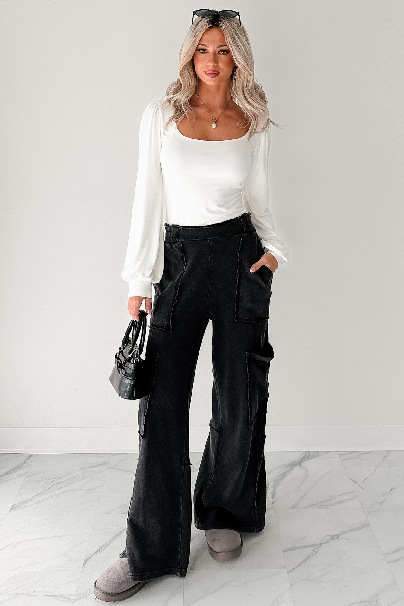 What I Said Square Neck Long Sleeve Top (Ivory) - NanaMacs