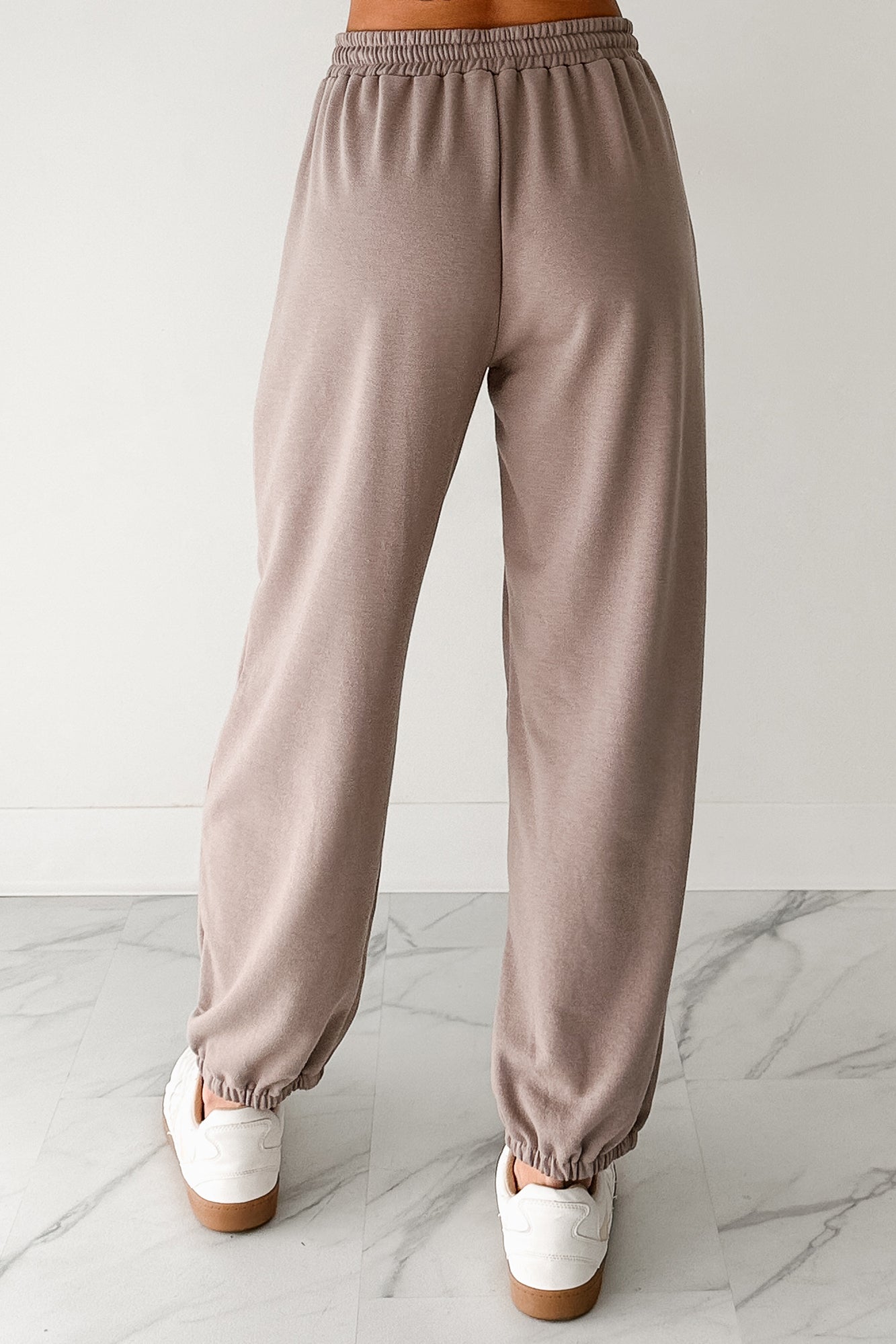 Casual Darling High Rise Jogger Sweatpants (Mocha) - NanaMacs