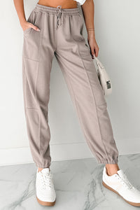Casual Darling High Rise Jogger Sweatpants (Mocha) - NanaMacs