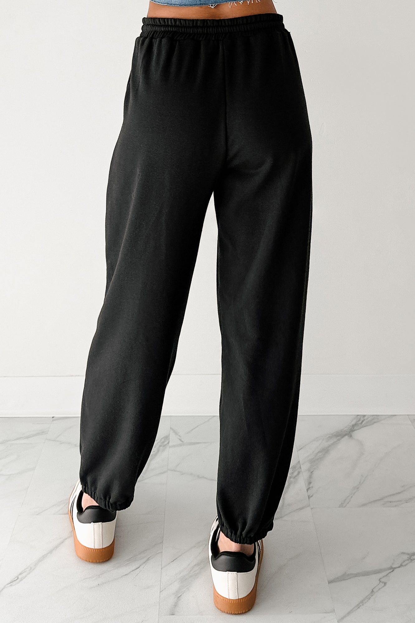 Casual Darling High Rise Jogger Sweatpants (Black) - NanaMacs