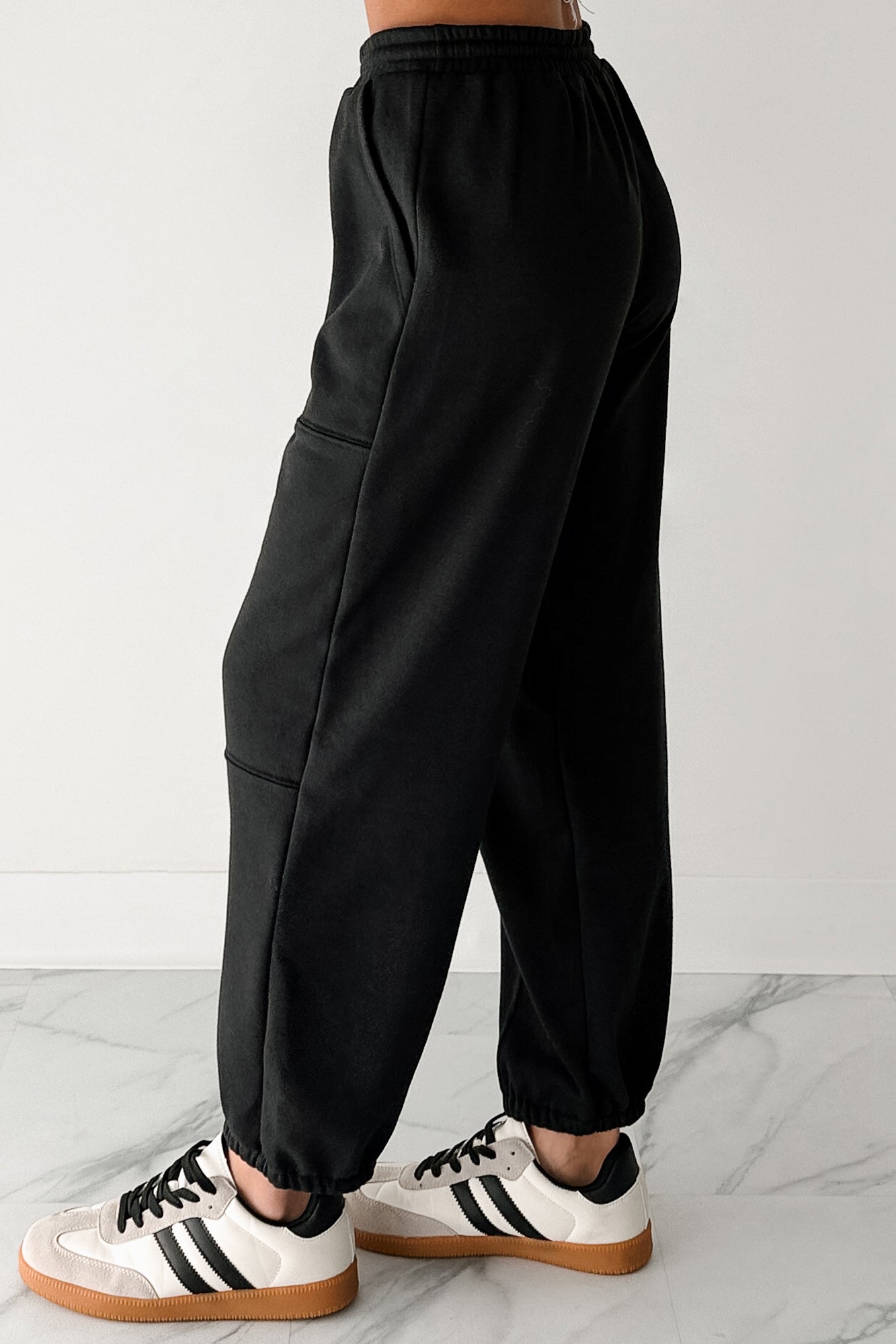 Casual Darling High Rise Jogger Sweatpants (Black) - NanaMacs