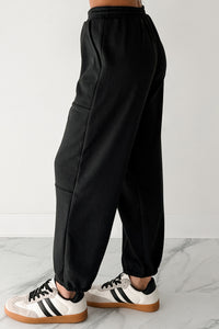 Casual Darling High Rise Jogger Sweatpants (Black) - NanaMacs