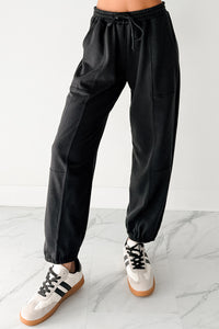 Casual Darling High Rise Jogger Sweatpants (Black) - NanaMacs