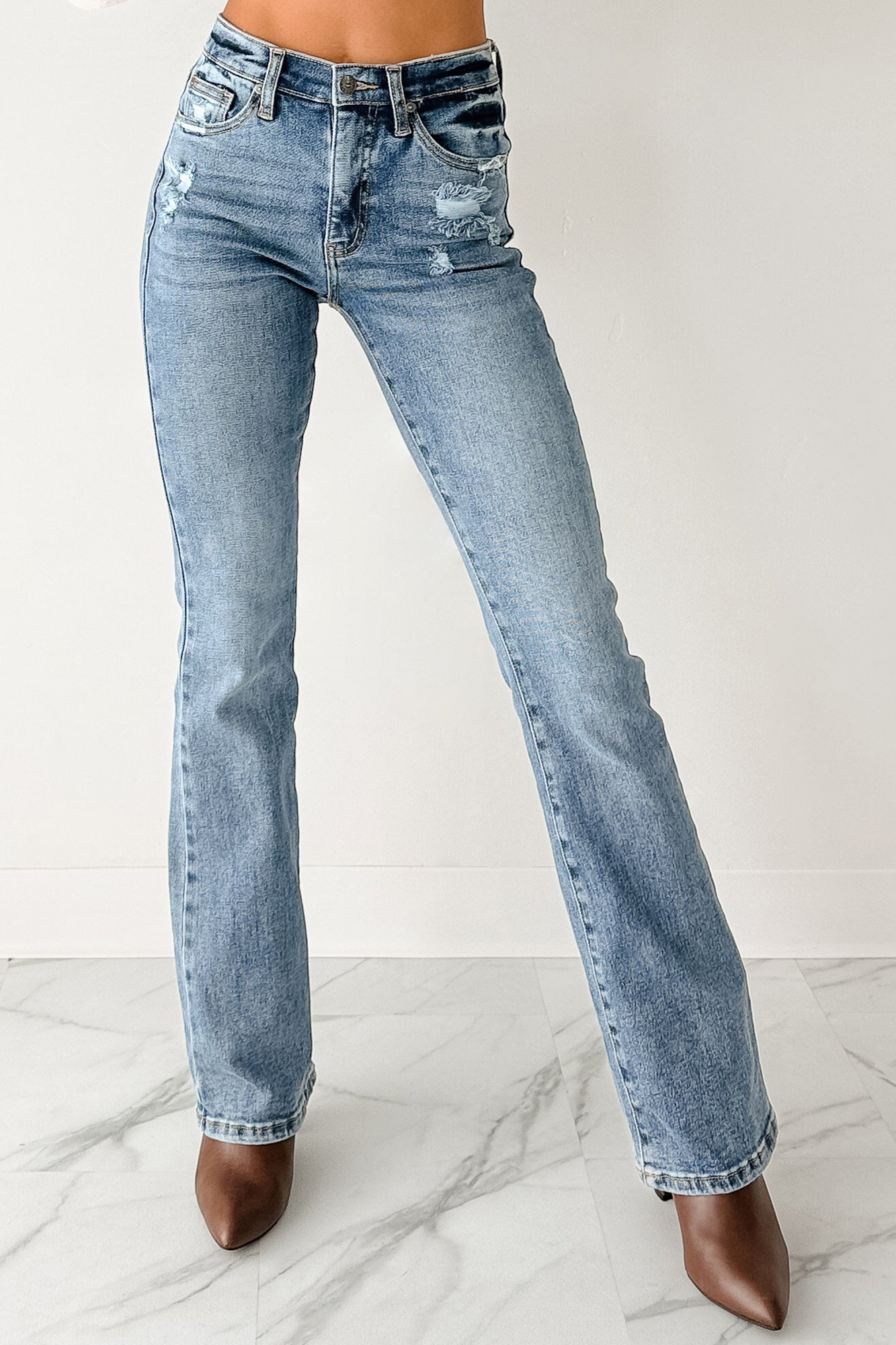 Lara Saige Denim Tummy Control Slim Bootcut Jeans (Medium) - NanaMacs