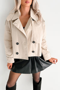 Within Reach Side Button Hooded Jacket (Khaki) - NanaMacs