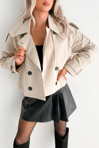 Within Reach Side Button Hooded Jacket (Khaki) - NanaMacs