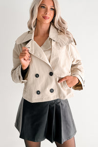 Within Reach Side Button Hooded Jacket (Khaki) - NanaMacs