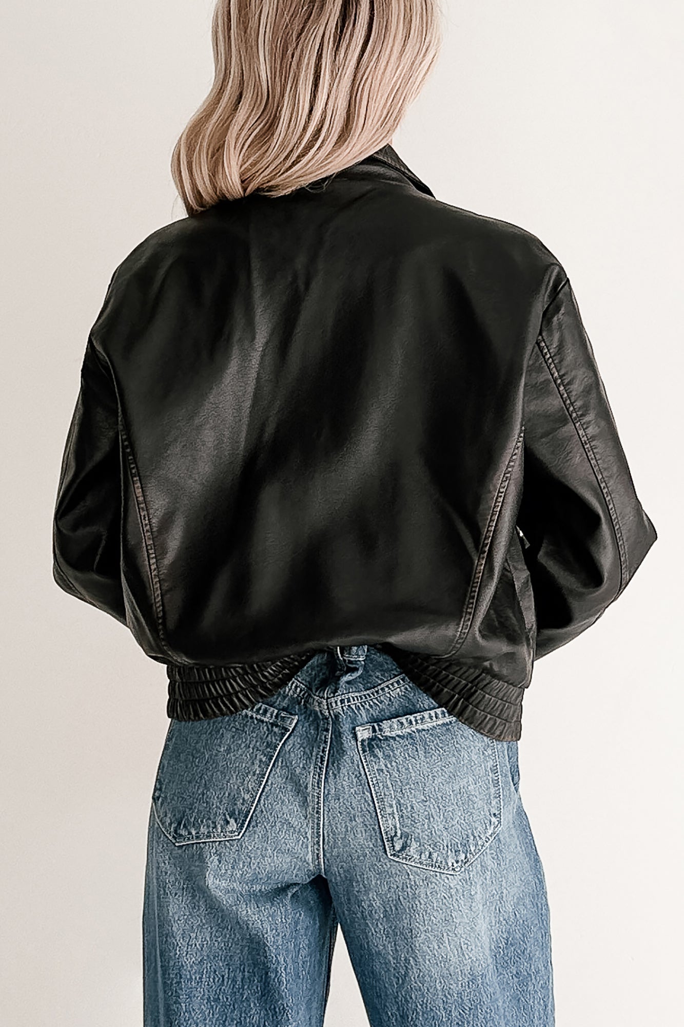 Chic Relevance Faux Leather Jacket (Black) - NanaMacs