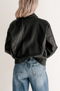 Chic Relevance Faux Leather Jacket (Black) - NanaMacs