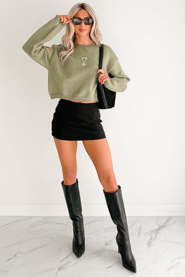 Always Going Somewhere Knit Micro Mini Skirt (Black)