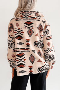 Cool Edge Aztec Sherpa Pullover (Beige/Multi) - NanaMacs