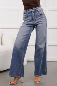 Kaylee High Rise Stud Detailed Cello Jeans (Medium)