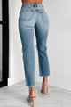 Tyne High Rise Button-Fly Kancan Straight Leg Jeans (Medium) - NanaMacs