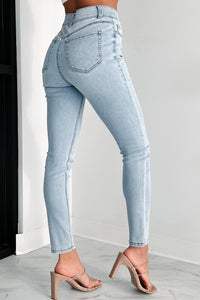 Adriana High Rise Non-Distressed Skinny Jeans (Light) - NanaMacs