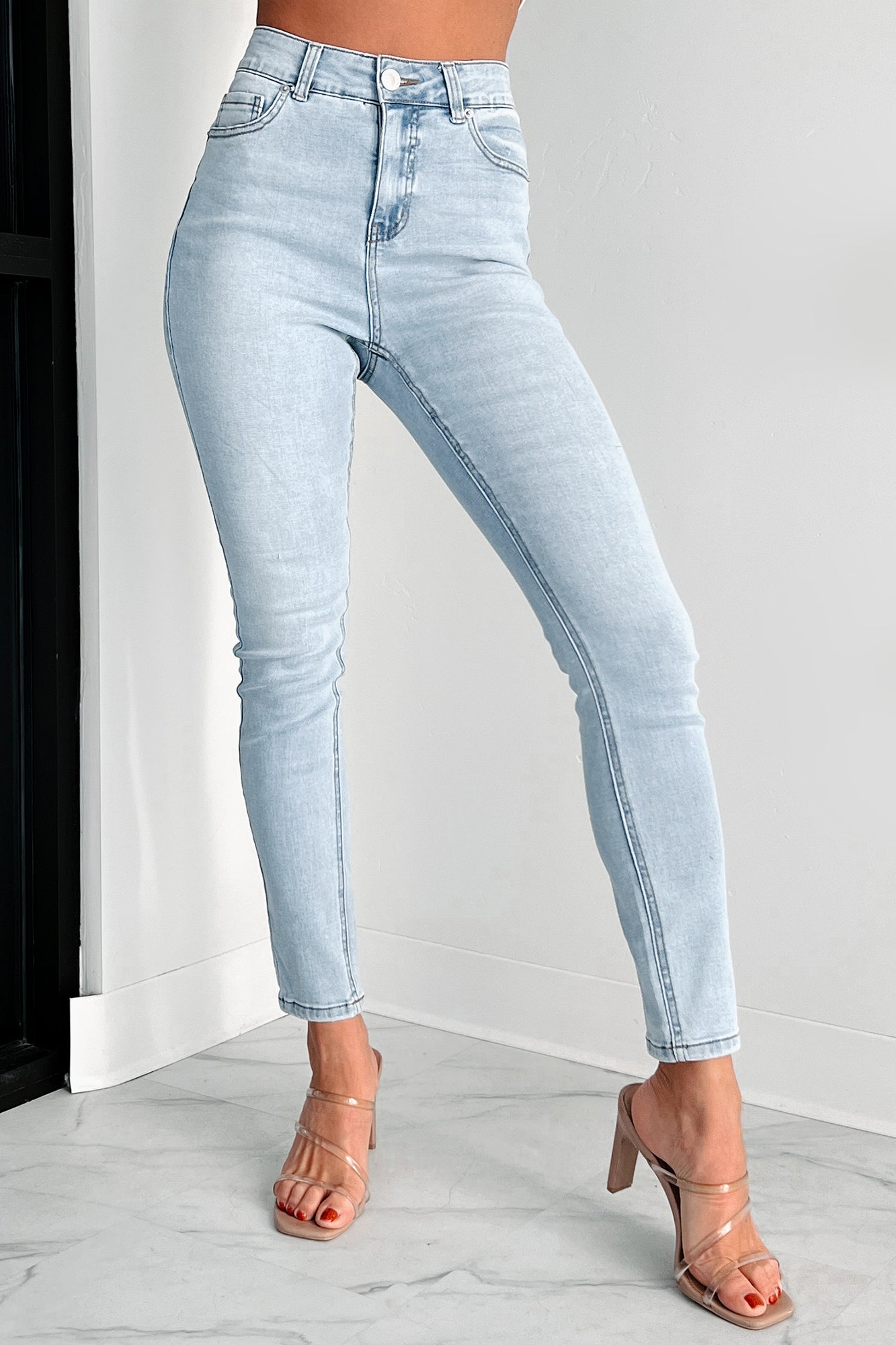 Adriana High Rise Non-Distressed Skinny Jeans (Light) - NanaMacs