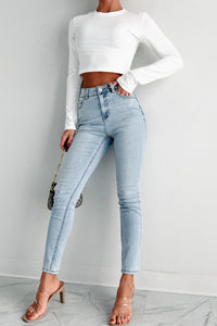 Adriana High Rise Non-Distressed Skinny Jeans (Light) - NanaMacs