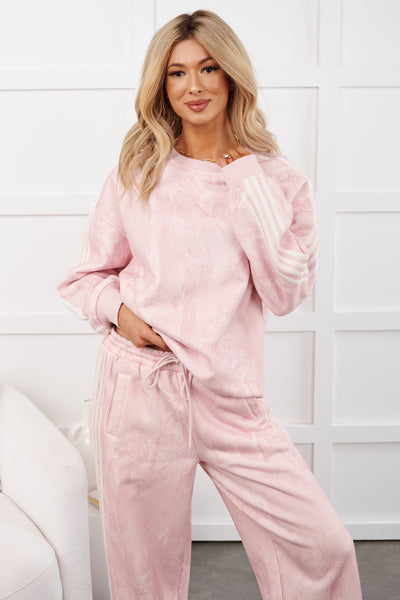 Cozy Corners Side Stripes Sweater (Light Pink Camo) - NanaMacs