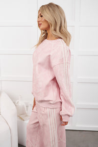 Cozy Corners Side Stripes Sweater (Light Pink Camo) - NanaMacs