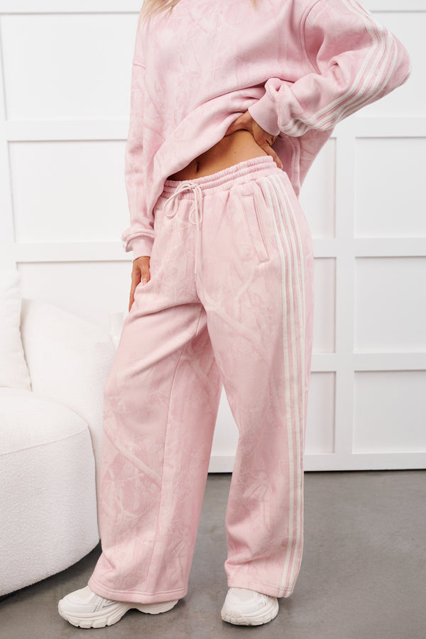 Soft Return Wide Leg Lounge Pants (Light Pink Camo)
