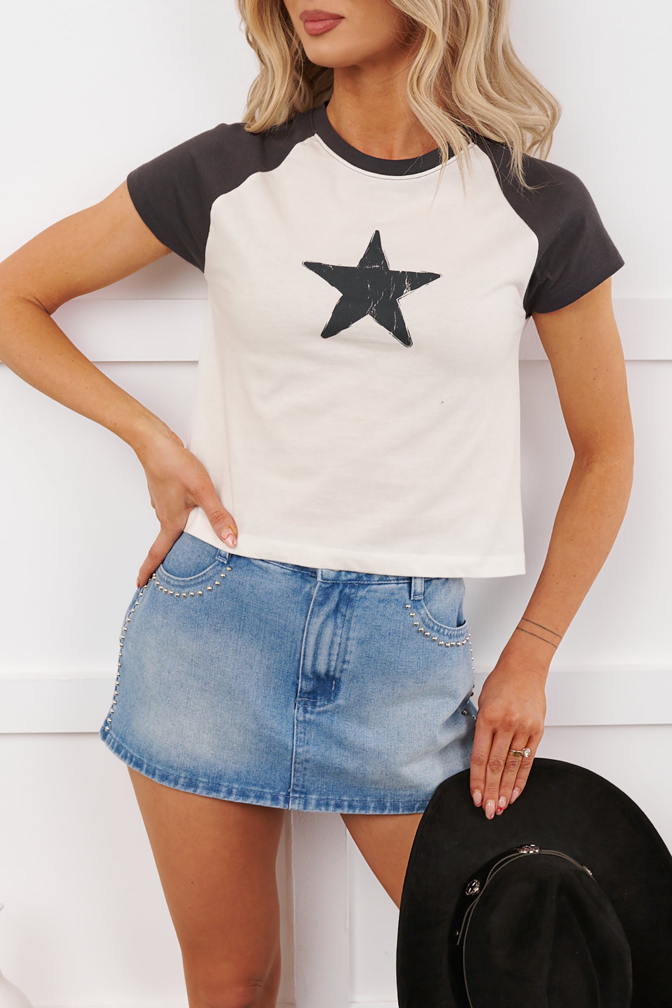 You're An All Star Graphic Raglan T-Shirt (Ivory/Charcoal) - NanaMacs